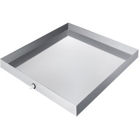 27 x 25 x 2.5 Inch Washing Machine Pan 304 Stainless Steel Washing Machine Drain Pan 18 GA Thickness Heavy Duty Compact Washer Drip Tray with Dra