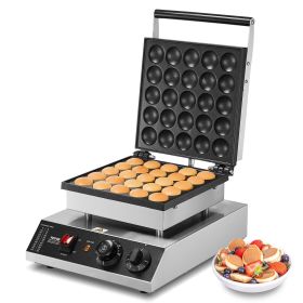 Mini Dutch Pancake Maker, 25PCS 43mm Diameter Dorayaki Baker Machine, 1700W Commercial Electric Poffertjes Grill, Non-stick Stainless Steel