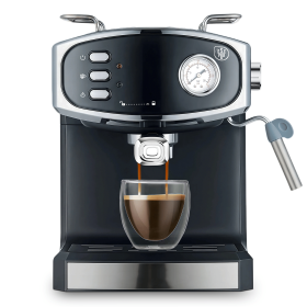 W1002P414509  Italian espresso machine with semi-automatic coffee brewing, pressure gauge, milk frother, steam bar, 1350W 51mm grinder (W1002P414509: W1002P478431)